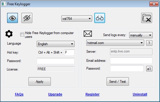 Keylogger free. download full Version With Crack For Android